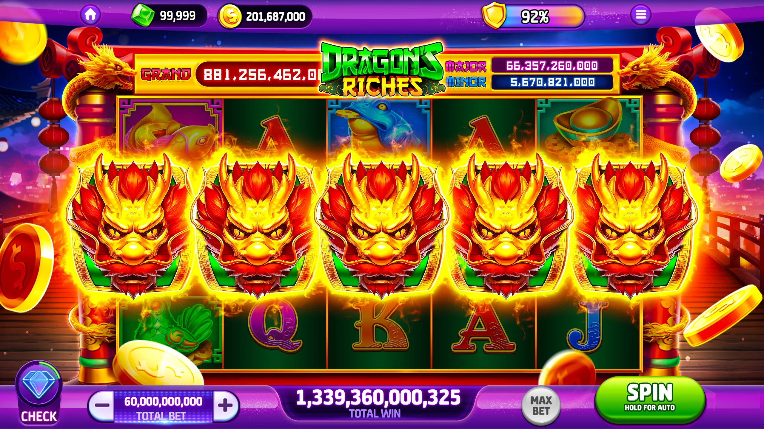 Giao diện trò chơi Slots Binh88 trên điện thoại